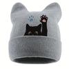 Stretchable Winter Knit Hat Knit Pullover Hat New Cat Ear Beanie Hat  Spring Autumn Winter