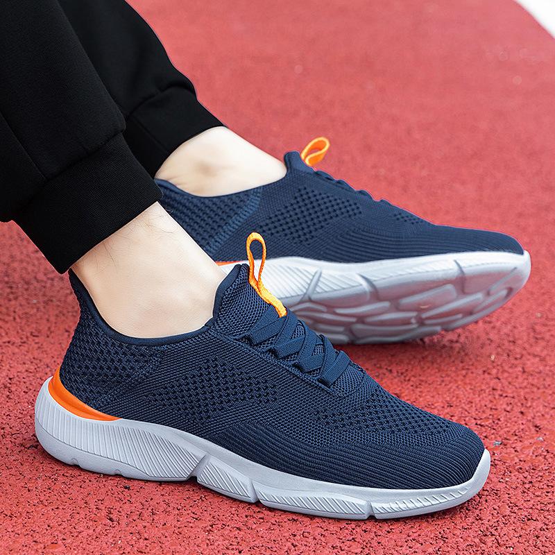 Elderly shoes men's non-slip soft sole lightweight flat bottom dad middle-aged and elderly walking shoes spring and summer leisure