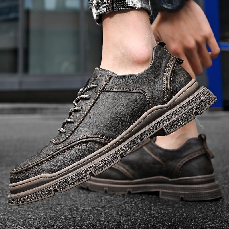 Модная Новая Мужская Деловая обувь Модная Шнуровка Роскошный Бренд Повседневная обувь — фото 7