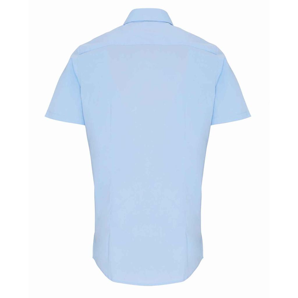 Premier Mens Stretch Fit Poplin Short Sleeve Shirt