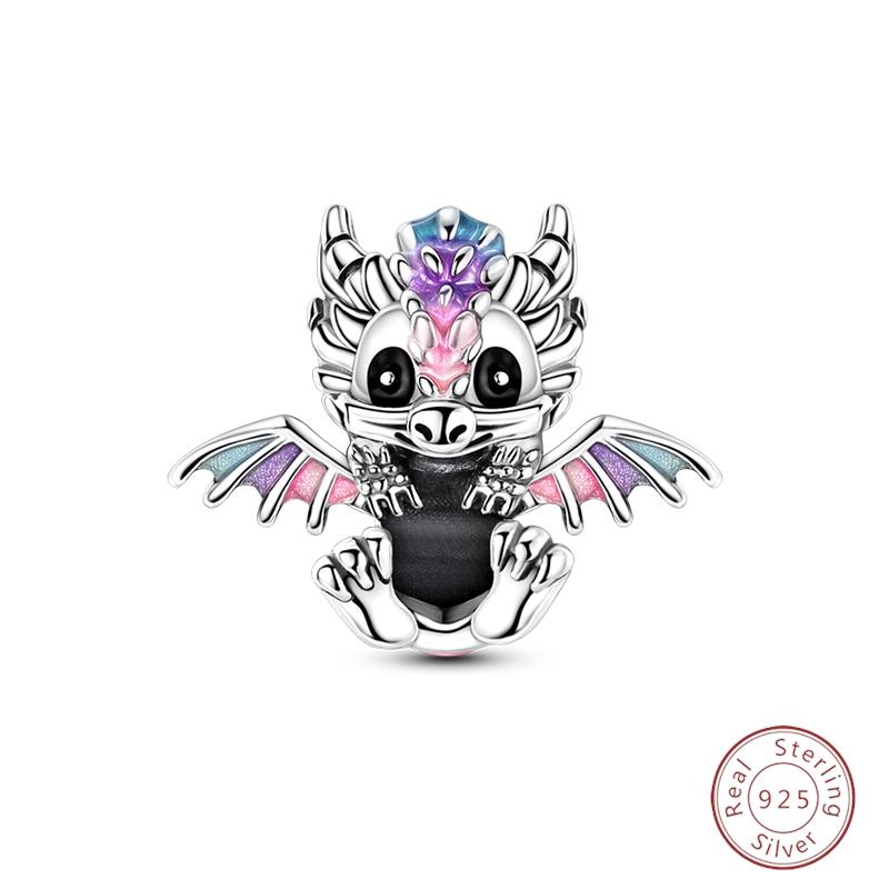 S925 Silver Bee Bear Easter Egg Guitar Jesus Saint Mary Charms Beads Fit 3mm Bracelets DIY Fine Jewelry Making