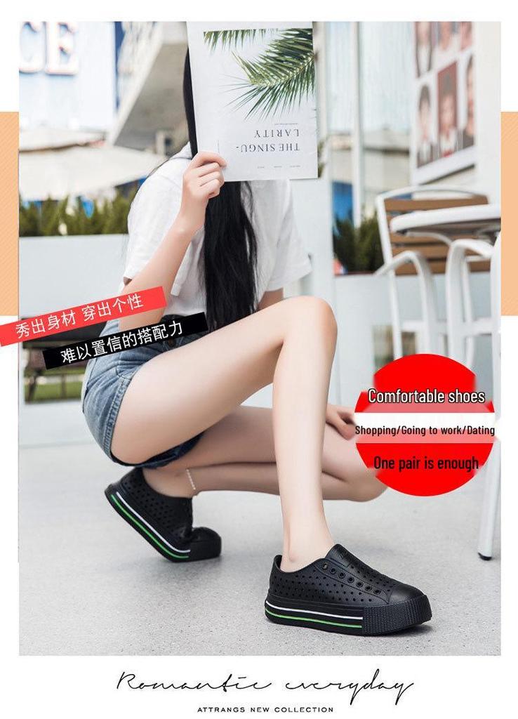 Women's Waterproof Breathable Slip-On Sandals with Thick Sole for Outdoor Summer Activities