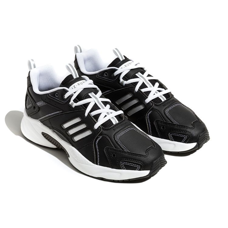 Adidas Neo JZ Runner Leather Suede Trendy Comfortable Slip Resistant Durable Lightweight Low Top Casual Shoes Unisex Casual Shoes Black White IG9431