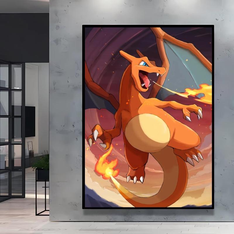 Adorable Pikachu Themed Home Wall Painting Printed on High Quality Canvas It's An Ideal Choice for Collection and Decoration