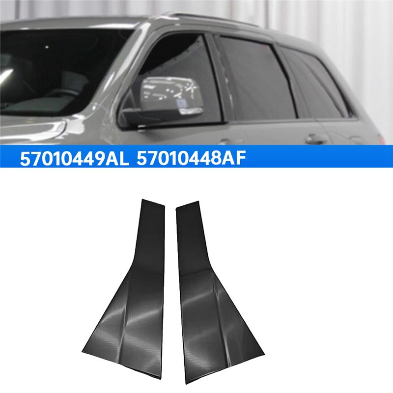 1Pair C Pillar Applique Post Trims Molding 57010449AL 57010448AF For Jeep Grand Cherokee 11-21 Door Window Trims Panel
