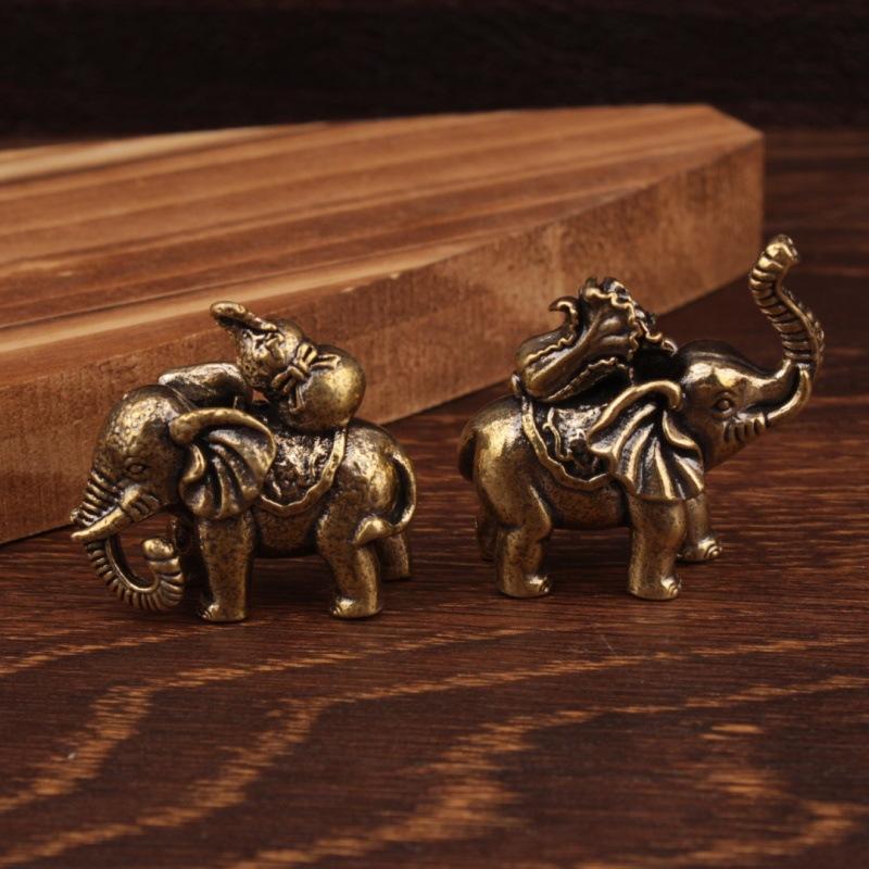 Lustige Katze Messing Kleine Ornament Heim Büro Schreibtisch Kätzchen Figuren Handgefertigt Tischplatte Kupfer Tier Skulptur Dekoration Handwerk