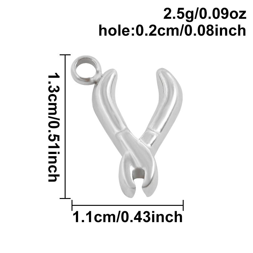 Exquisite Fashion 4pcs Mix Weapons Tools Pendant Stainless Steel Sword Pliers Small Charm Pendants For Jewelry Making Supplies