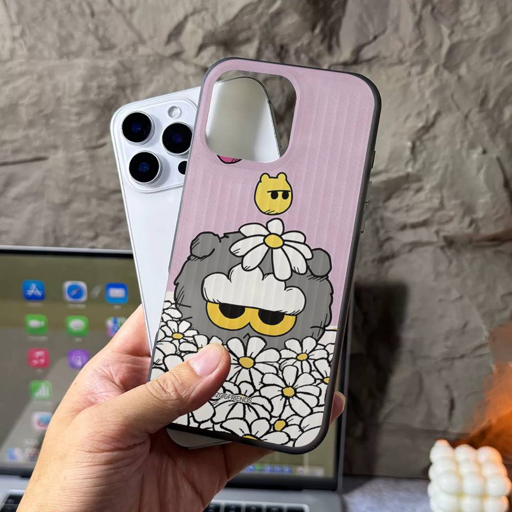 Cute Z-ZO Friends For IPhone 17 16 15 14 13 12 11 Pro Max Plus Pro Clear Phone Cover Non-Slip Shell