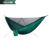 Automatic Quick-Open Dark Green Outdoor Nylon Hammock with Mosquito Net