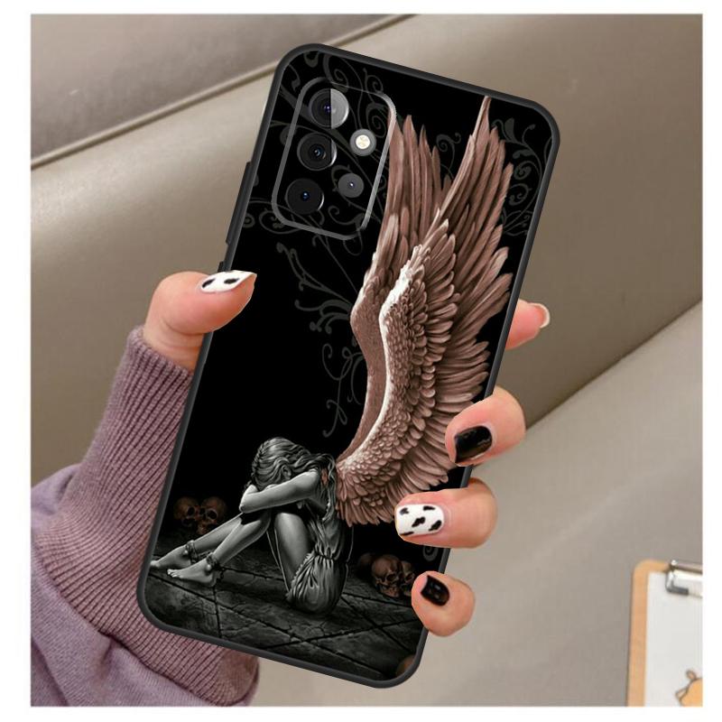 Fantasy Angel Girl Wings Case For Samsung Galaxy A33 A13 A53 A34 A54 A14 A15 A16 A26 A36 A56 A12 A32 A52 A06 A35 A55