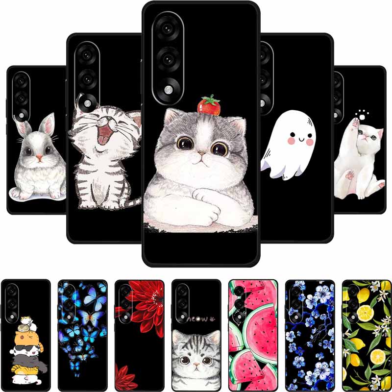 Case For OnePlus Nord 5 Case One Plus Nord 5 Nord5 Cartoon Cat Black Silicone Soft Back Cover For OnePlus Ace 5 Ultra Phone Case