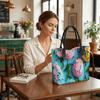  Floral Print Tote Bag for Daily Use