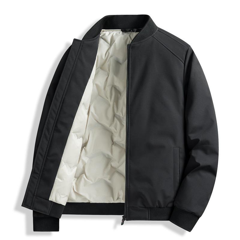 Baseball collar down jacket men's winter warm and cold% white duck down cold-proof high-end casual jacket men