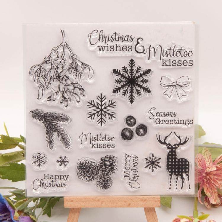 Christmas Stamper Clear Silicone Stamper Scrapbooking Decorative Stamper Embossing Stampers for Journal Scrapbooking