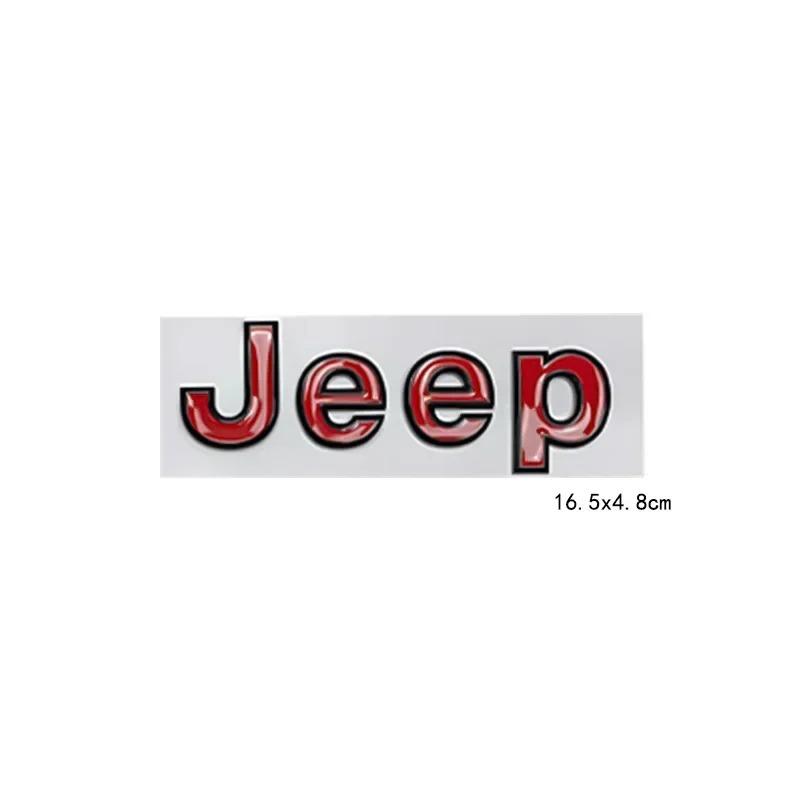 New16.5cm Car Side Body Trunk Sticker Badge for JEEP Logo Wrangler Grand Cherokee Compass Renegade Patriot Rubicon Liberty JK XJ