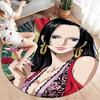 Anime One Piece Cartoon Round Area Rug Carpet Rug For Living Room Bedroom Sofa Playroom Decor Nonslip Floor Mat
