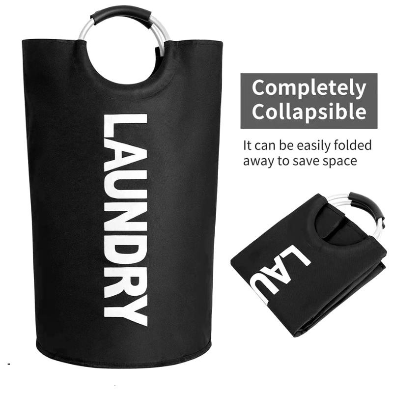 90L Super Large Laundry Basket Oxford Fabric Waterproof Laundry Bag Dirty Clothes Storage Basket Foldable Laundry Basket Travel