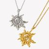 E.B.belle Stainless Steel Tarnish Free Hypoallergenic Sun Light Zircon Stone Charm Gold Plated Necklace Women's Gift