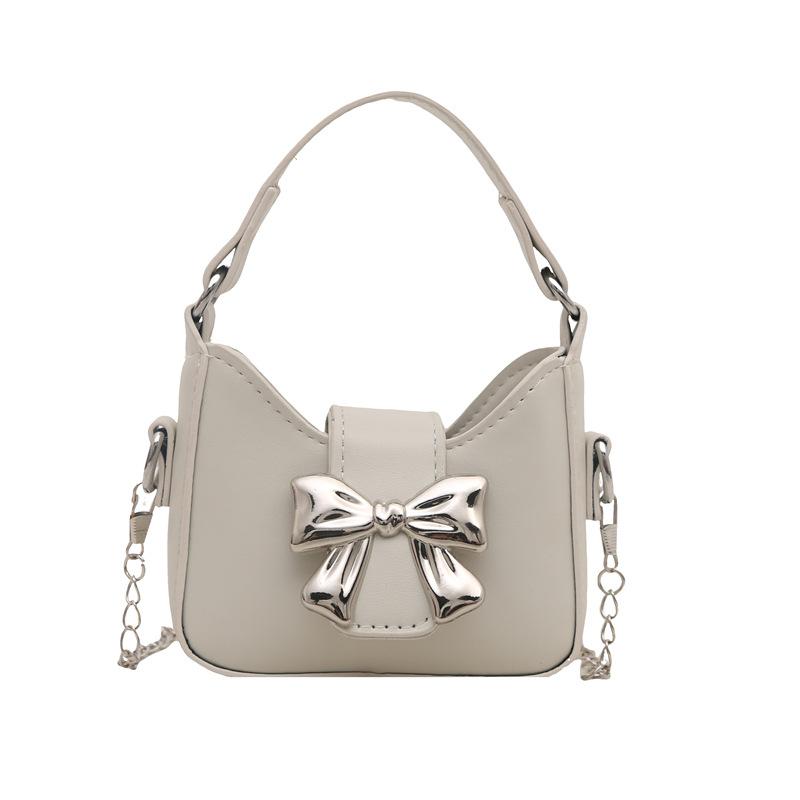 Korean Version Bow Children's Handbag] Autumn New Children's Shoulder Messenger Bag Girl Style Chain Mini Bag