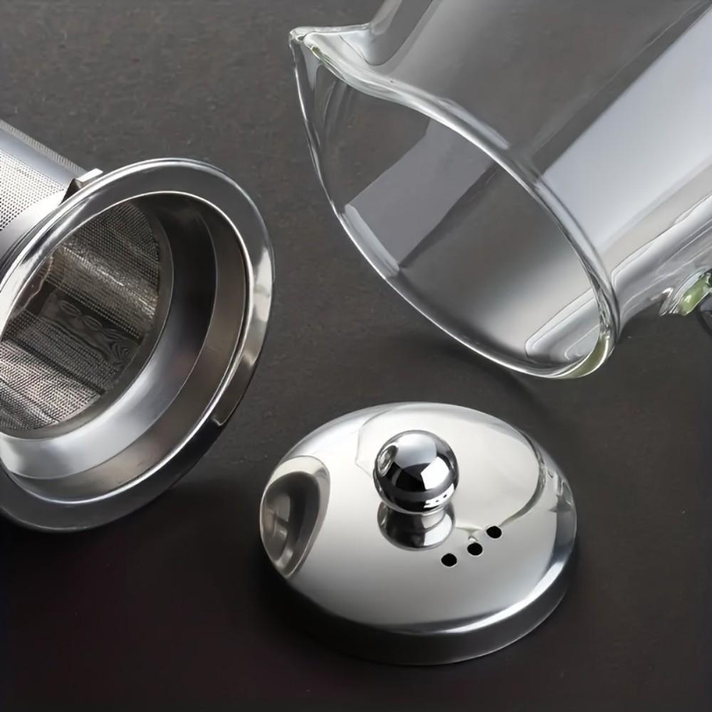 with Stainless Steel Infuser Clear Glass Tea Maker High Borosilicate Coffee Tea Pot Blooming Tea