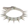 Dlouhý špičatý chokrový obojek pro ženy muže černá PU kůže Goth Emo Doplňky Punk Chocker Gotický náhrdelník Cosplay šperky