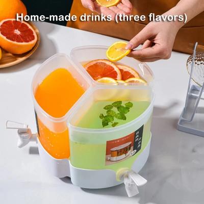 5200ml Cold Water Jug Household Can Rotate with Faucet Fruit Teapot Kettle Cool Water Bucket Kitchen Drinkware Kettle Pot