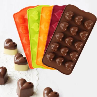 15 Hole Heart Shape Silicone Mold Fondant Cake Mold Mini Non Stick Pudding Soap Chocolate Candy Mould Cake Decoration Tools