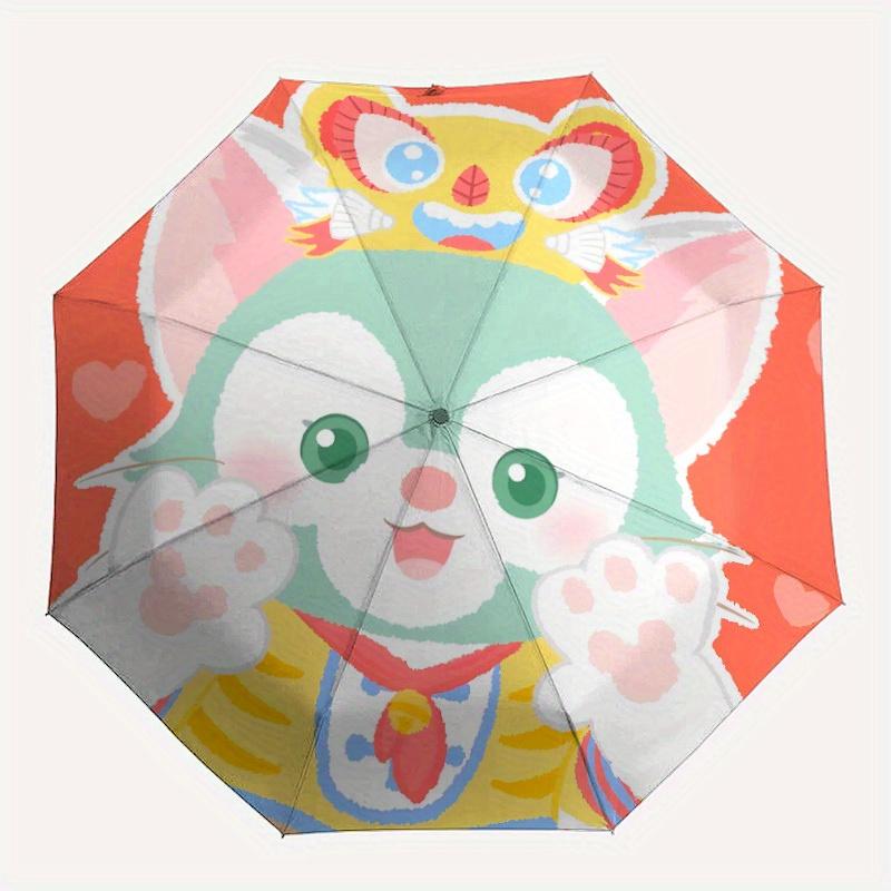 

1pc GelatoniDesign Automatic Open/close Folding Umbrella - Compact Travel Umbrella, Heavy-Duty 8-Rib Construction y2507