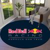 1pz Tappeto Rotondo Logo Team Formula Uno Red Bull Racing, Realizzato in Poliestere, Perfetto per Decorare Sedie da Ufficio, Soggiorni fplt093