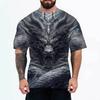 Summer Round Neck 3D Animal Patterns Print Top Fashionable Casual Short Sleeved Men's T-shirts