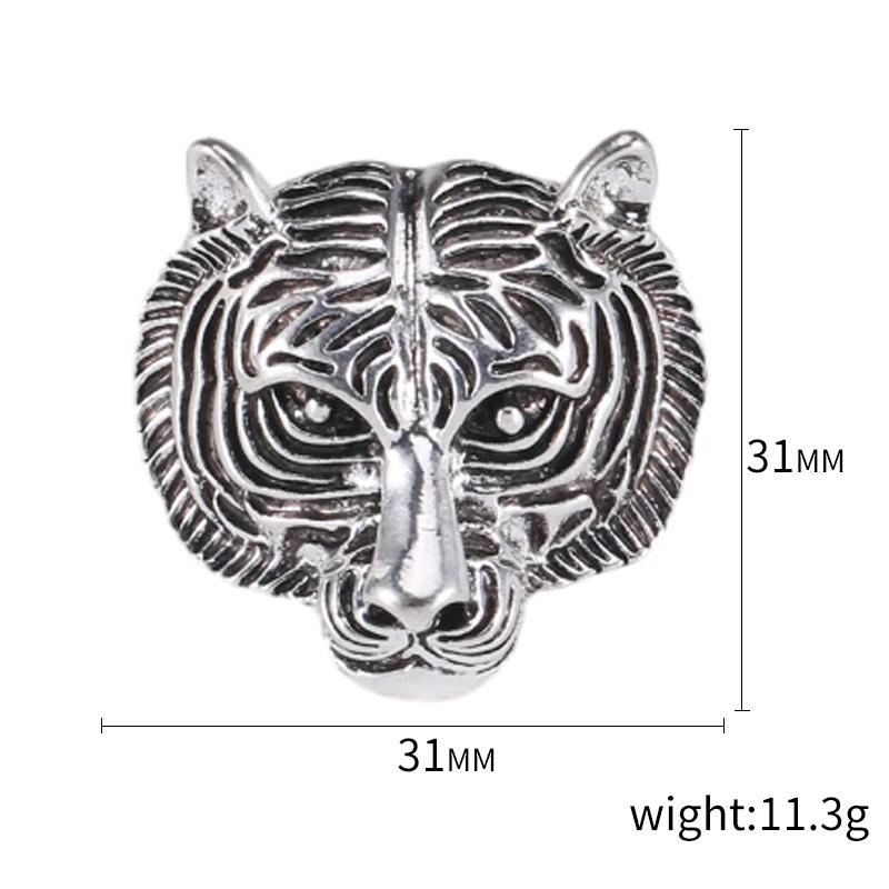

Rhinestone Leopard Pin for Women Unisex Tiger Badge Wolf Brooch Office Party Friend Gifts Jewelry Accessories stranger things MULTI