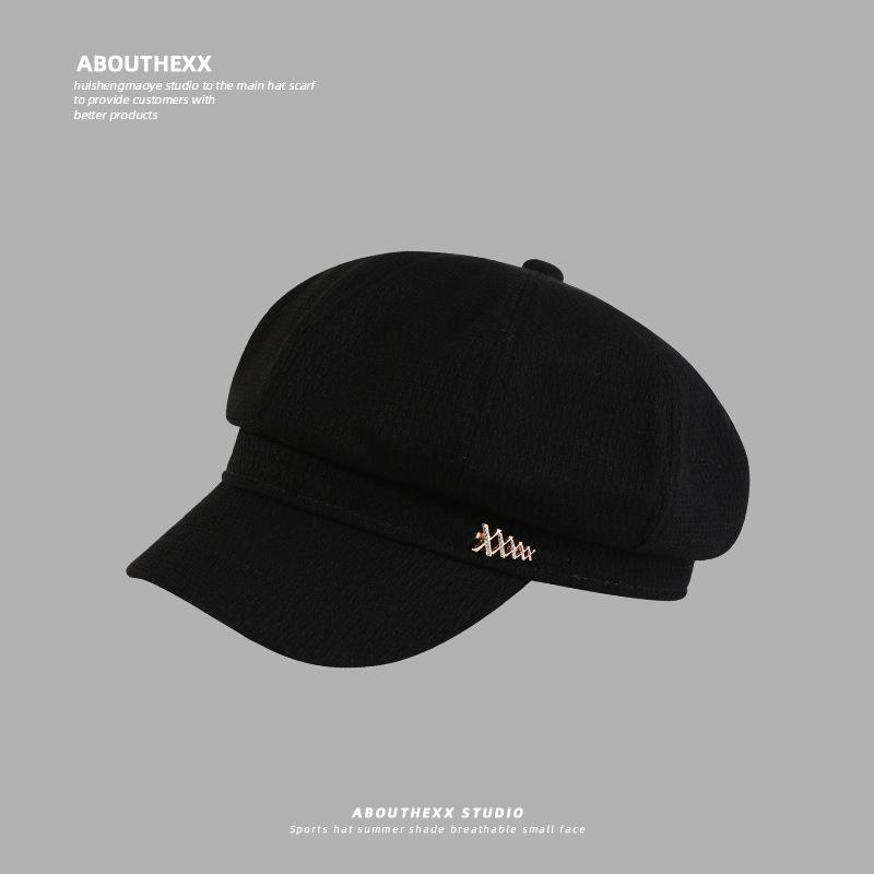 Small Octagonal Hat Japanese and British Retro Literary Beret Versatile Newspaper Baby Hat Trend