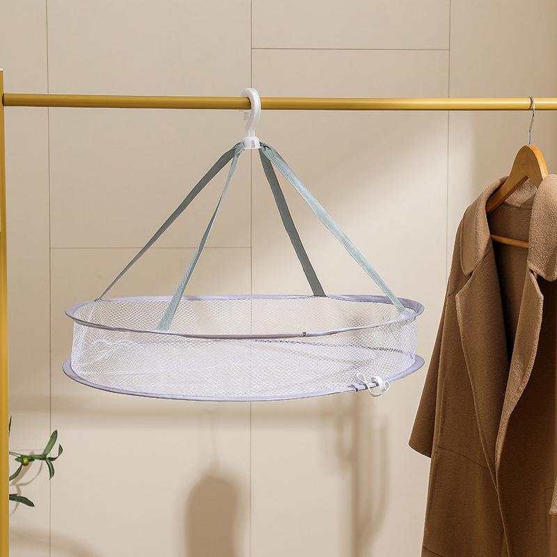 2 Layer Foldable Mesh Clothes Basket Anti Deformation Net for Sweater Fast Air Dry Use in Laundry Home