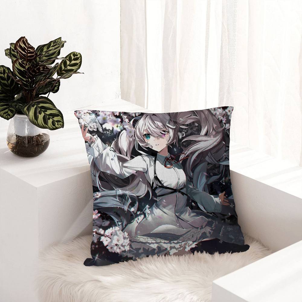 Cute Kawaii H-Hatsune Anime Miku Cushion Cover Pillow Cover Decor Pillowcase Printed Cushion Case For Couch