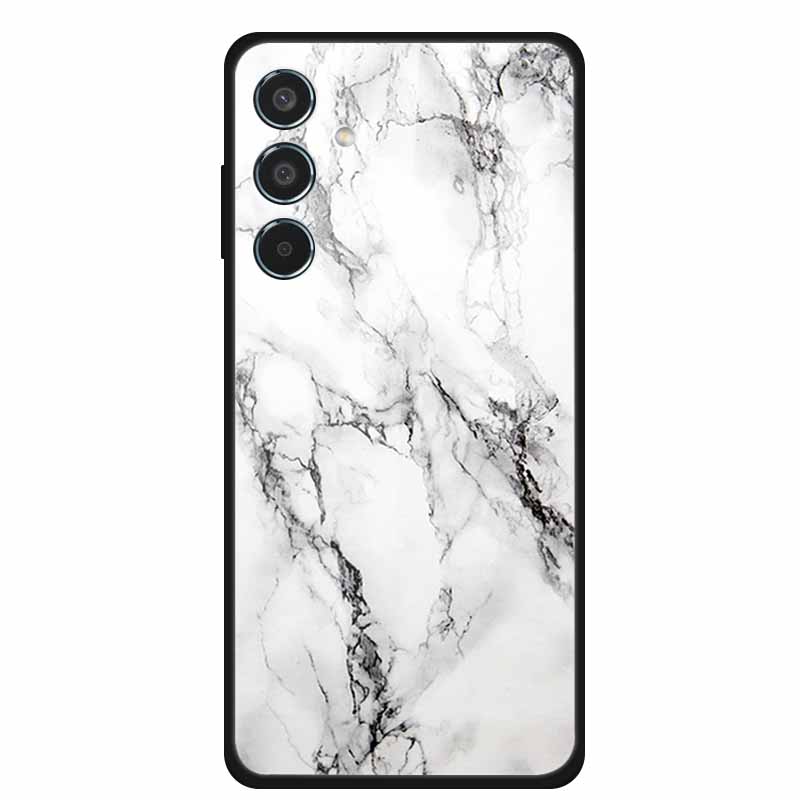 Glass Back Cover For Samsung Galaxy S24 FE Case S24FE Hard Tempered Glass Case For Samsung Galaxy M55 A16 Phone Case Soft Bumper
