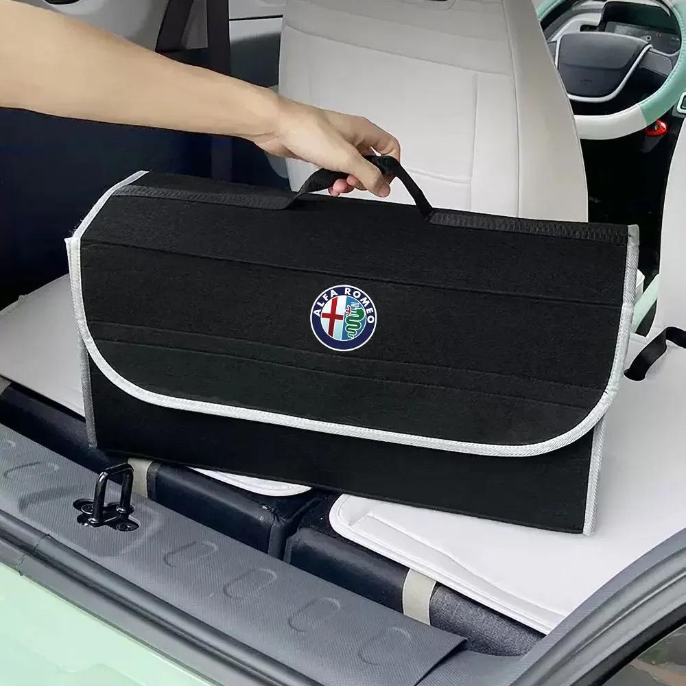 WAJDS1 Car Stickers For Alfa Romeo Car Storage Bag Folding Travel Tidying Box Trunk Tools Case For Alfa Romeo Giulietta 147 Giulia Spid