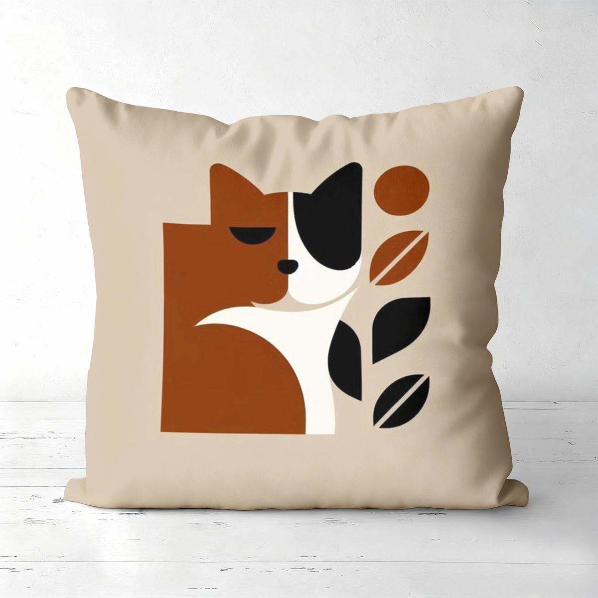 Modern Geometric & Cat Pattern Decorative Cushions Polyester pillowcase, sofa decorative cushion cov Headboard Pillow 45x45cm