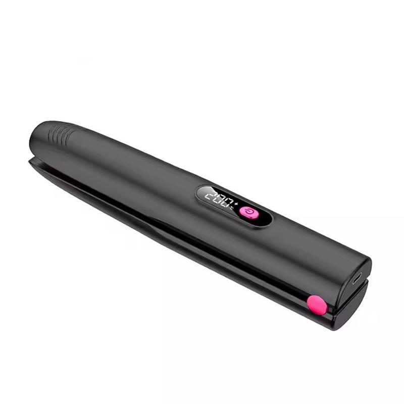 

Cordless Travel Size Professional 2in1 Titanium Flat Iron Hair Straightener Curler Styling Tools Type-C Rechargeable