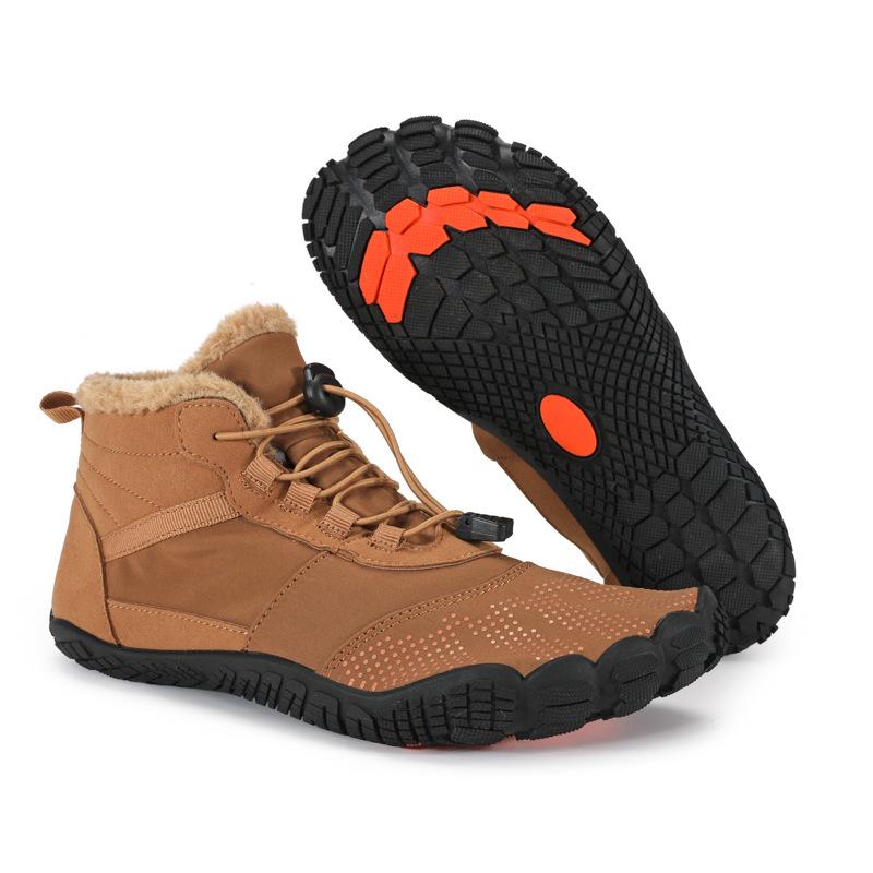 Outdoor Hiking and Mountaineering Cotton Shoes - Waterproof Cold-Resistant Anti-Slip Durable Fleece-Lined Insulated Snow Boots for Workwear