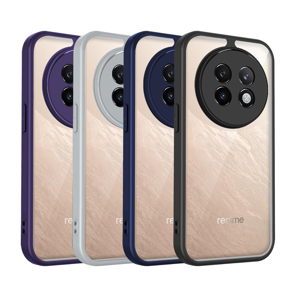 Für Realme 12 Hülle Realme 12X Handyhülle Realme 12 Pro Plus Cover 12 + 4G Air Cushion Silikon Stoßfänger Klare Matte Rückseite Hart