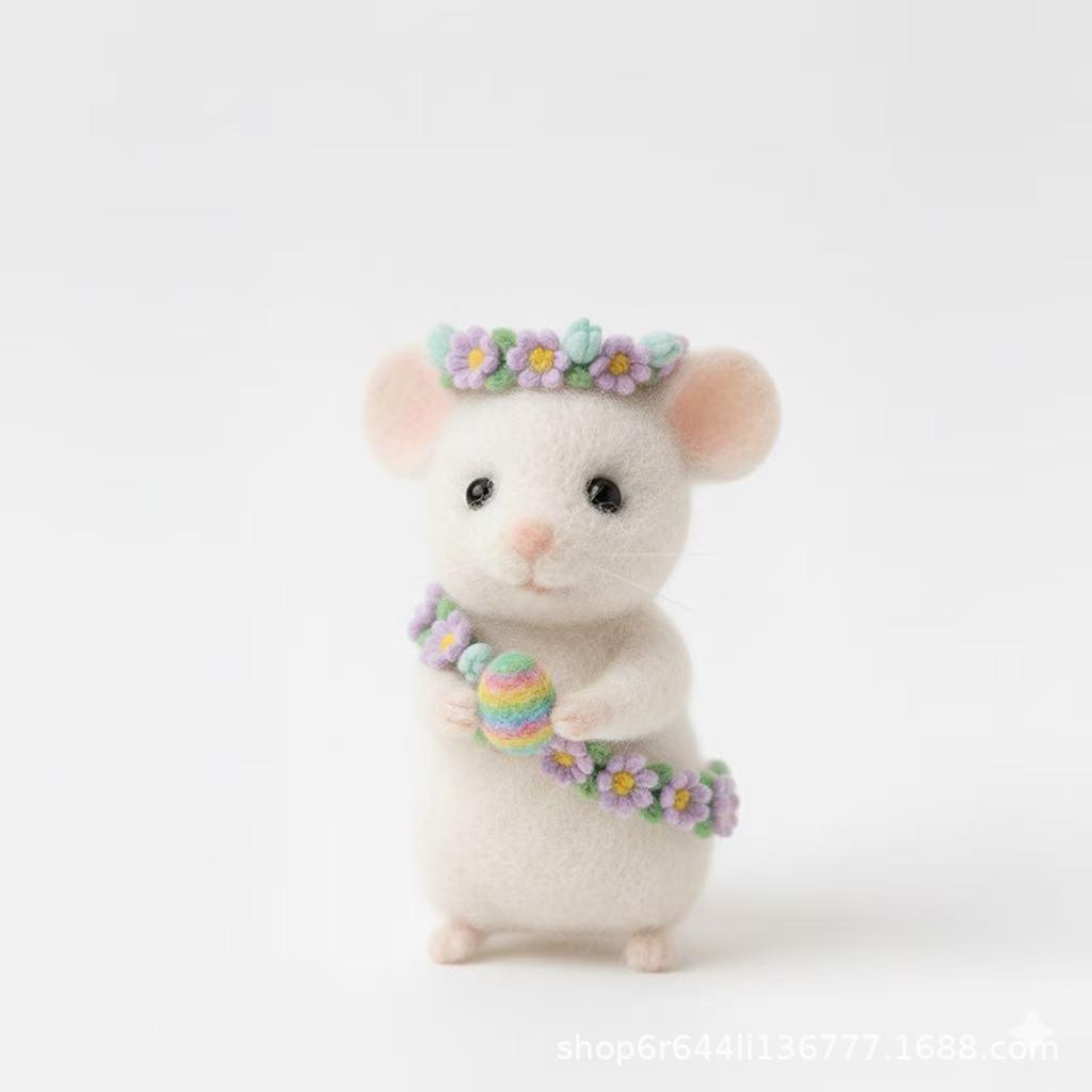 Påsk Söta Ullmöss Dekorationer Återuppståndelseägg Gåvor