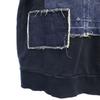 DIESEL Long sleeve patchwork trainer Navy x blue sweat Men's Used