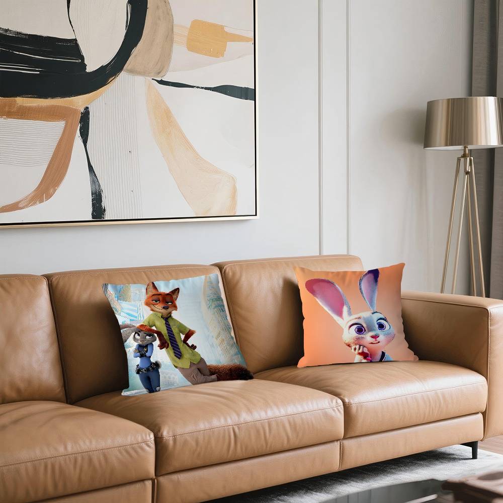 Zeichentrickfilm Z-Zootopia Kissen Geschenk Heim Büro Dekoration Kissen Schlafzimmer Sofa Auto Kissenbezug Kissenbezug