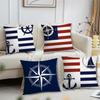 NNordic Dark Blue Nautical Collection cushion cover For Pillow Printing Sofa Decoration Home Car Room Office Nordic Simplicity