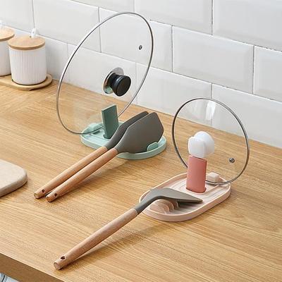 Simple and Practical Kitchen Pot Lid, Spatula Stand, Shelf, Pot Lid Storage Rack, Multi-functional Soup Spoon, Spatula Pad