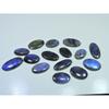 390Cts.Natural Labradorite Blue Flash Oval Cabochon Loose Gemstone 15Pcs Lot LL-1030