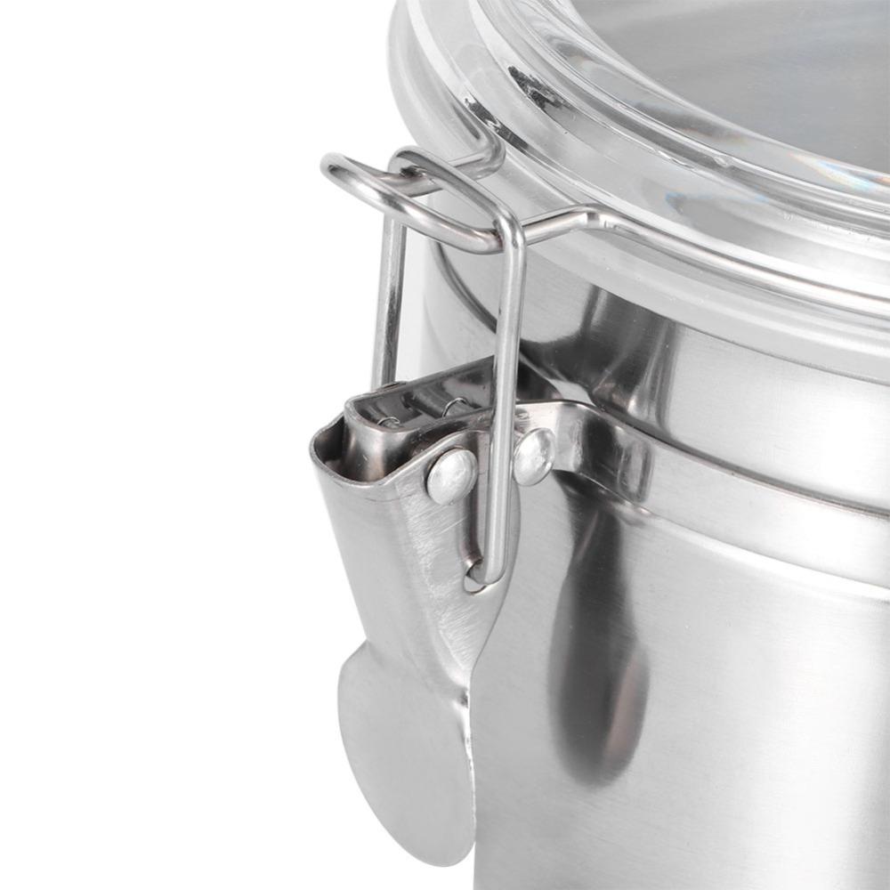 Stainless Steel Airtight Coffee Container 750ml/950ml/1150ml/1500ml Locking Clamp Bean Storage Jar Food Storage Tin