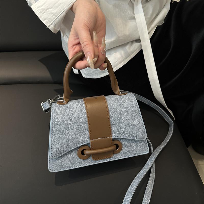 Trendy Mini Handheld Purse With Top Stitching For Fashionconscious Women