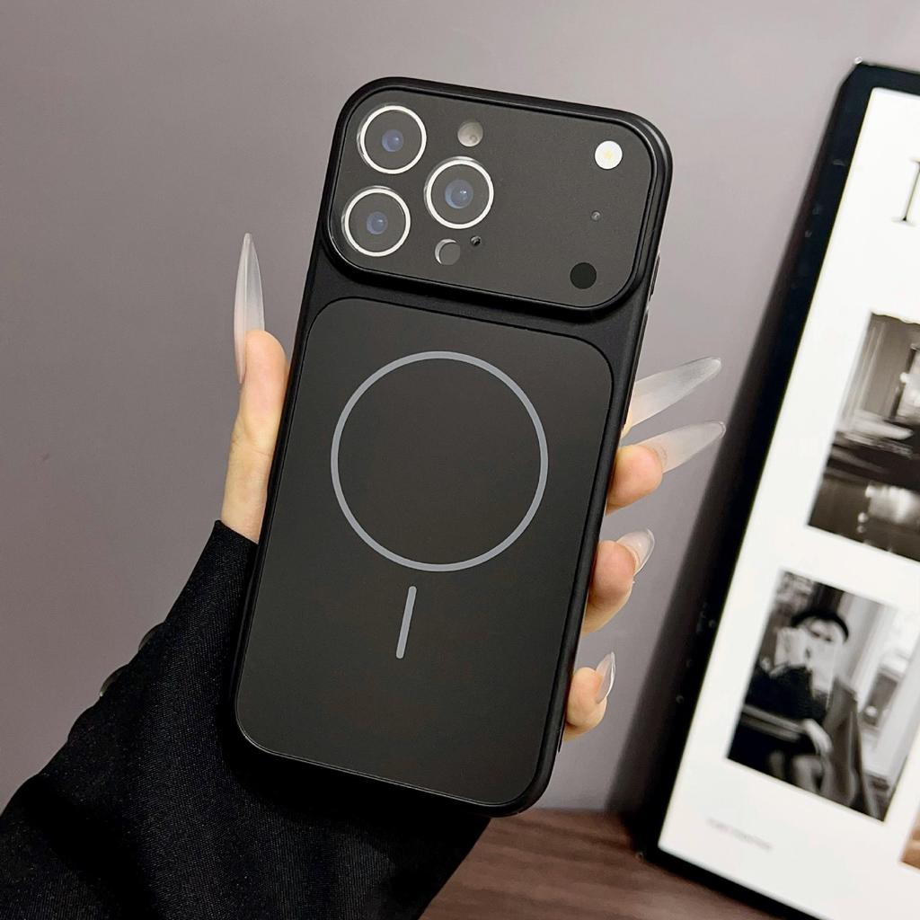 Magnetic Thin Ring Phone Case: Frosted, Drop-Proof Protective Cover for iPhone 14/15/16, Compatible with Apple 17Promax
