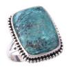 Natural Tibetan Turquoise Gemstone Handmade 925 Sterling Silver Ring Size 7 J5v80